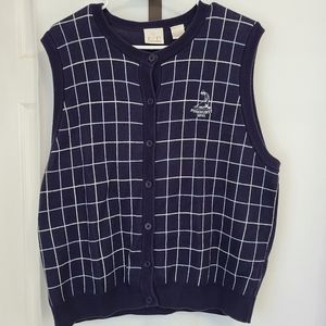 EP Pro Men's Classic Golf Sleeveless Sweater Vest, Size: XL Color: Navy Blue